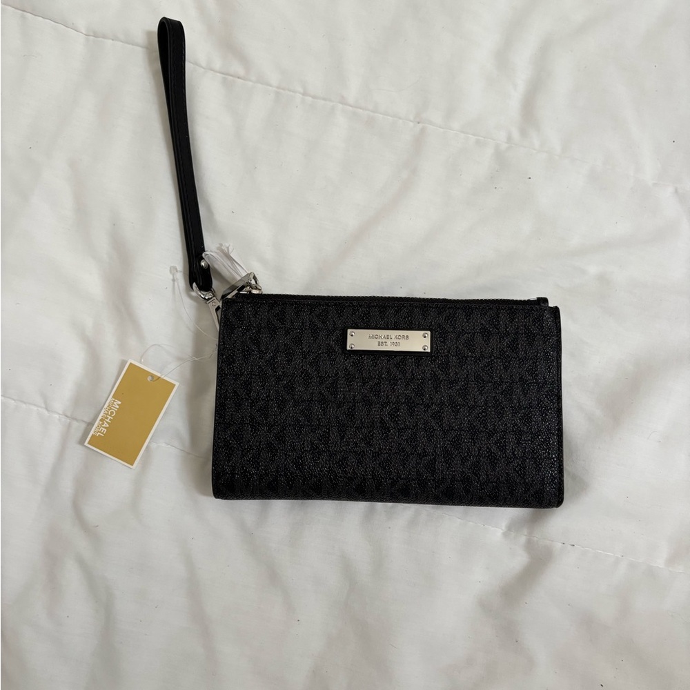 Michael Kors Black Wristlet Clutch